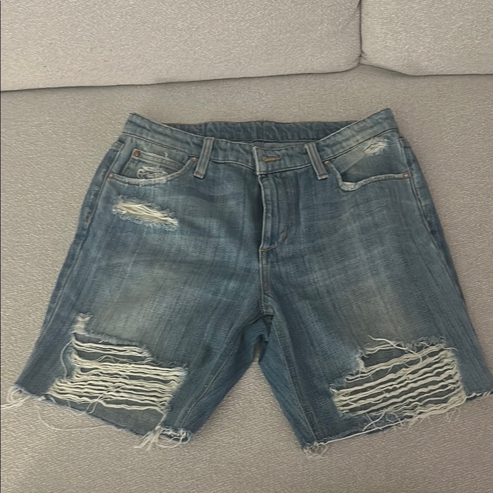 Joe's Jeans Blue Distressed Jean Shorts